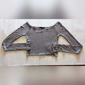 Forever 21 Women's Off The Shoulder Long Sleeve Cropped Top. Size XSmall